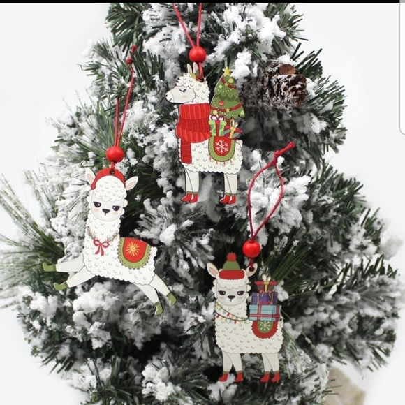 HP! Last 1! Llama Christmas tree wooden ornament - Picture 4 of 5
